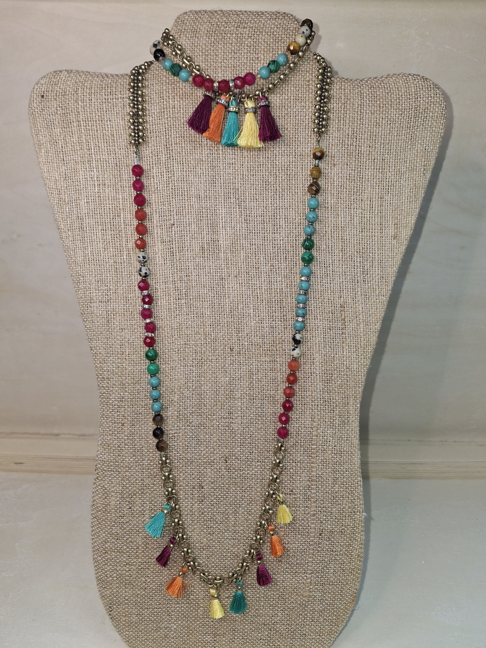 Chloe & Isabel Boho Multi-Color Tassel Beaded Layered Necklace - Women Jewelry